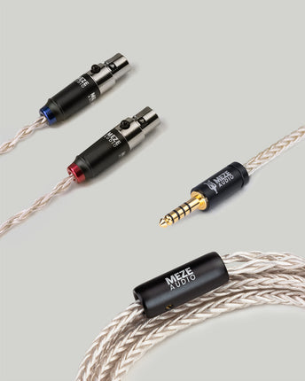 Кабел Meze Audio MINI XLR PREMIUM сребърен PCuhd (надграждане за ELITE и EMPYREAN) MiniXLR до 4,4 mm балансиран - 1,3 m