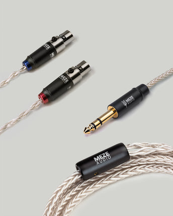 Кабел Meze Audio MINI XLR PREMIUM сребърен PCuhd (надграждане за ELITE и EMPYREAN) MiniXLR до 6,3 mm - 2,5 m