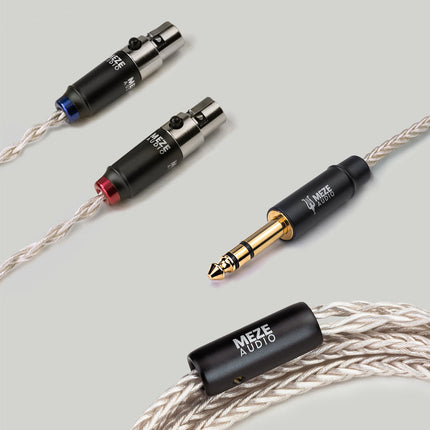 Кабел Meze Audio MINI XLR PREMIUM сребърен PCuhd (надграждане за ELITE и EMPYREAN) MiniXLR до 6,3 mm - 2,5 m