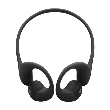 Спортни слушалки с отворен дизайн JBL Endurance Pace, черно и сиво, изглед отпред