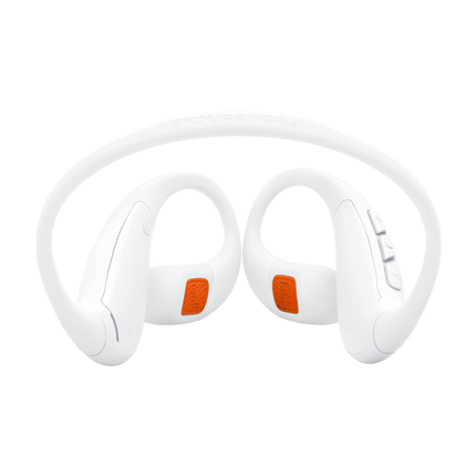 Спортни слушалки с отворен дизайн JBL Endurance Pace, бял цвят, изглед отзад