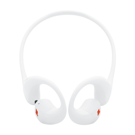 Спортни слушалки с отворен дизайн JBL Endurance Pace, бял цвят, изглед отпред