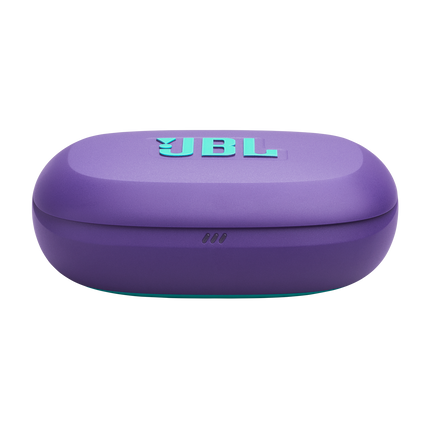 Спортни True Wireless слушалки JBL Endurance Peak 4, лилав цвят, затвореният калъф за зареждане