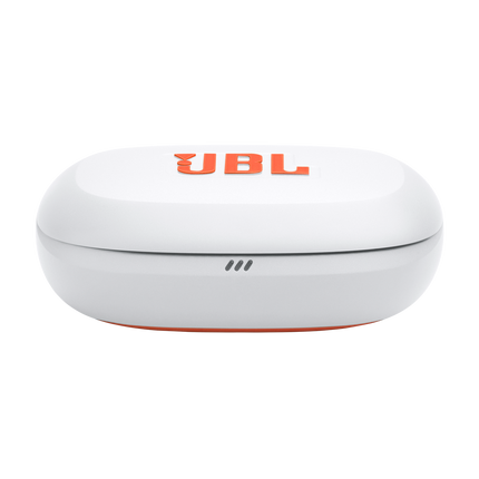 Спортни True Wireless слушалки JBL Endurance Peak 4, бял цвят, затвореният калъф за зареждане