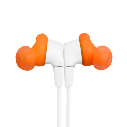Спортни слушалки с кабел за поставяне в ушите JBL Endurance Run 3, бял цвят, слушалките, свързани магнитно