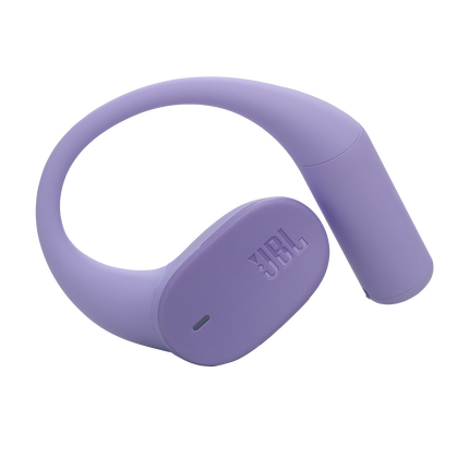 True Wireless слушалки с отворен дизайн JBL Sense Lite, лилав цвят, детайл на една слушалка