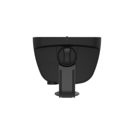Profilul lateral al boxei Klipsch RSM-525 in negru, cu adancimea cu suportul montat