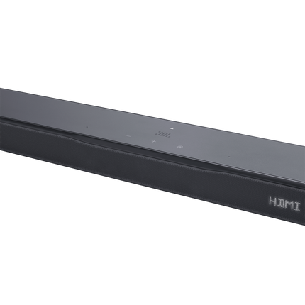 Детайл от JBL Bar 300MK2: бутоните отгоре и предният дисплей