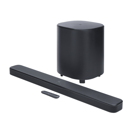 JBL Bar 500MK2, безжичният субуфер и дистанционното