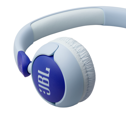 Слушалки JBL Junior 320 в синьо, детайл на чашката и възглавничката