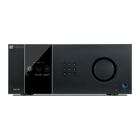 Procesorul JBL Synthesis SDP-60, panou frontal negru cu ecran care afiseaza meniul audio si buton rotativ de volum