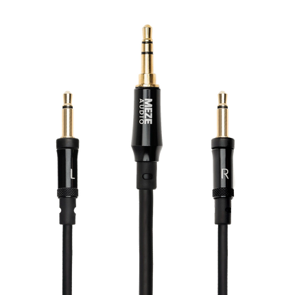 Meze Audio 109 PRO - cablul moale TPE cu jack 3,5 mm si conectori dubli