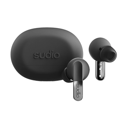 Produsul Căști true wireless Sudio N3 Pro, culoarea negru titan, pe fundal uniform