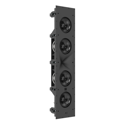 JBL Synthesis SCL-6 in unghi de trei sferturi, care arata adancimea mica a incintei