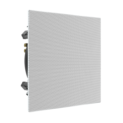 Grila patrata a boxei JBL Synthesis SCL-8 vazuta din trei sferturi, cu profilul plat
