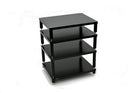 Rack Hi-Fi Atacama Apollo Storm 6, Premium Black Edition, 60cm latime, 4 rafturi variante culori - White Legs / Black Legs