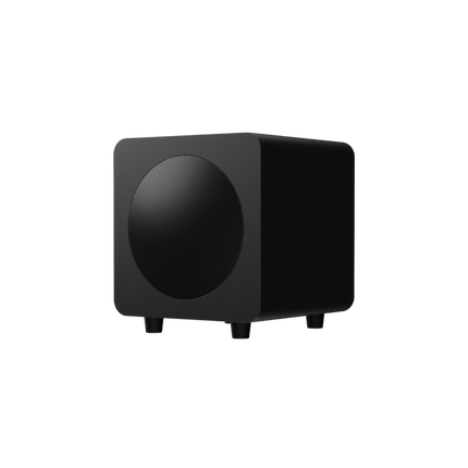 Субуфер Kanto Audio SUB6, матово черно, изрязан на прозрачен фон
