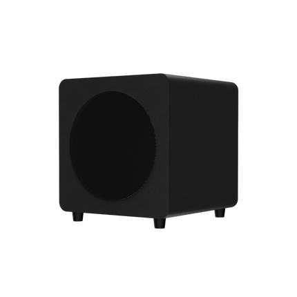 Субуфер Kanto Audio SUB8, матово черно, изрязан на прозрачен фон