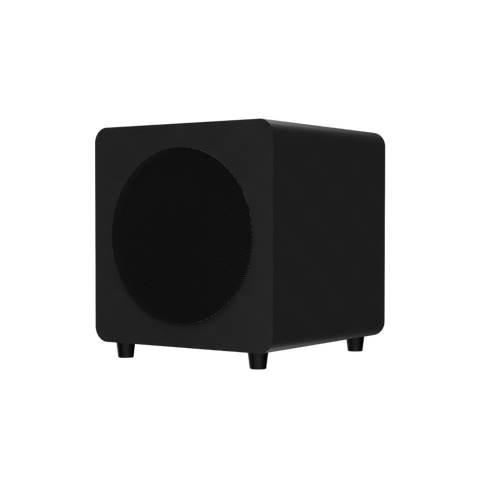Субуфер Kanto Audio SUB8, матово черно, изрязан на прозрачен фон