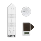 Комплектът Kanto Audio TT-AKIT: шаблон за настройка, нивелир с мехурче и везна за иглата, изрязани на прозрачен фон