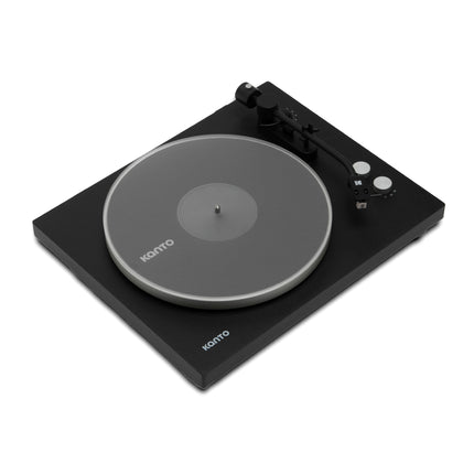 Подложка Kanto Audio TT-AM върху платото на черен грамофон Kanto