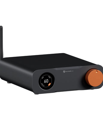 Fosi Audio ZD3, cu panoul frontal, comenzile și carcasa vizibile