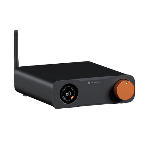 Fosi Audio ZD3, cu panoul frontal, comenzile și carcasa vizibile