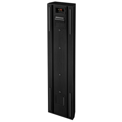 Spatele boxei JBL Synthesis SCL-9XL: placile de prindere sus si jos si terminalul cu bornele