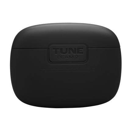 Слушалки JBL Tune Beam 2 (черно): калъф за зареждане, изглед отзад