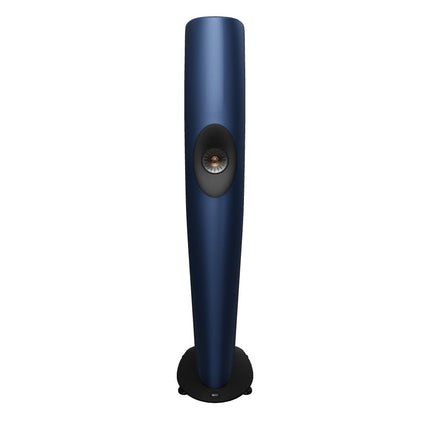 KEF Blade One Meta în finisajul Frosted Blue / Bronze, văzute din față