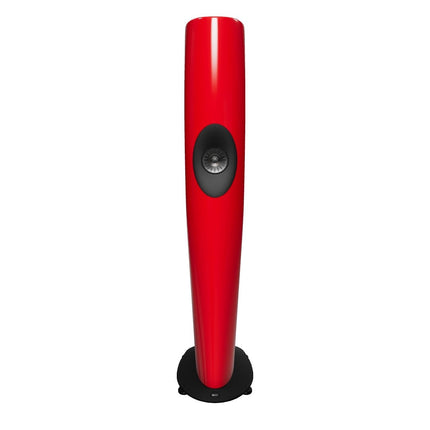 KEF Blade One Meta în finisajul Racing Red / Grey, văzute din față
