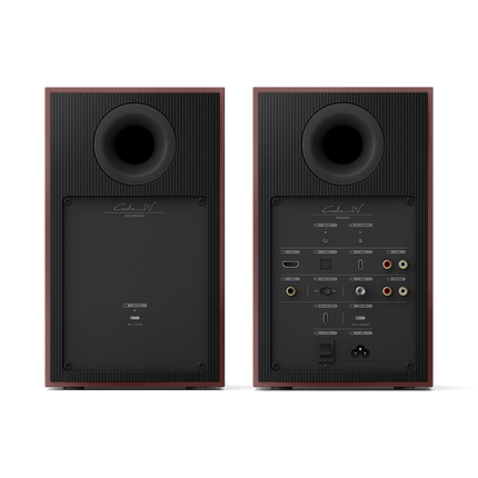 KEF Coda W, finisaj Vintage Burgundy, vedere posterioară