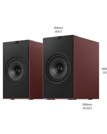 KEF Coda W, finisaj Vintage Burgundy, dimensiuni