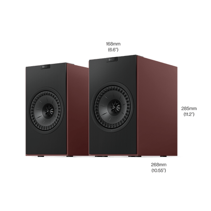 KEF Coda W, finisaj Vintage Burgundy, dimensiuni