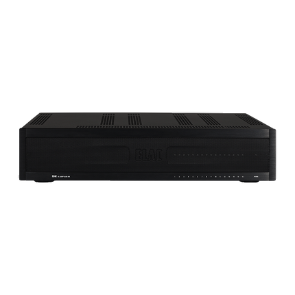 Elac IS-AMP1650-BK, finisaj negru, vedere din față și lateral
