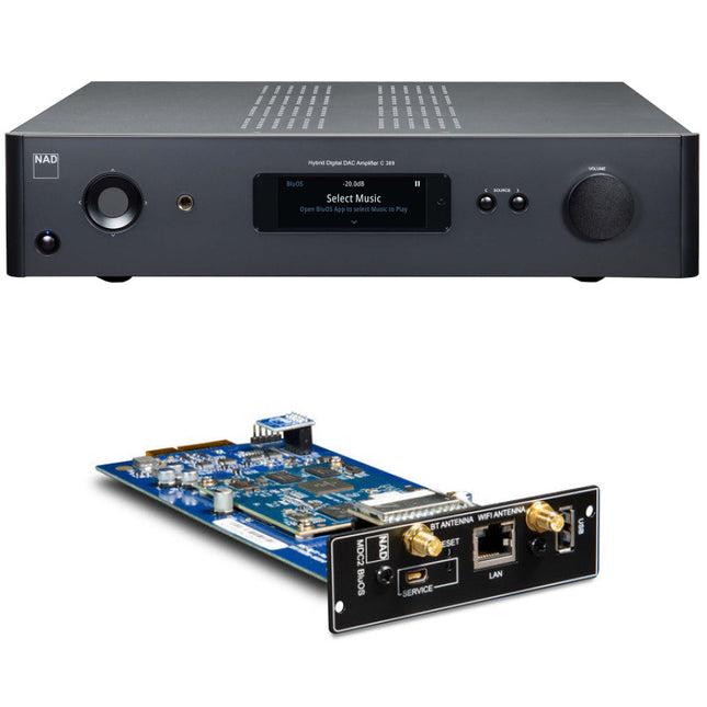 Pachet PROMO NAD C 389 + modul streaming multiroom BluOS D