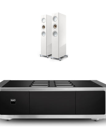 Pachet PROMO Amplificator de putere NAD M23 V2 + Boxe de podea KEF Reference 3 Meta