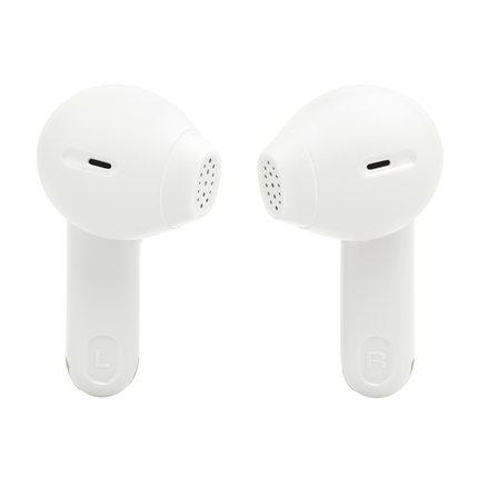 Слушалки JBL Tune Flex 2 (бяло): двете слушалки откъм ухото