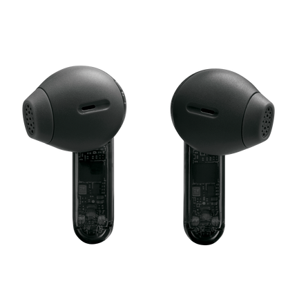 Слушалки JBL Tune Flex 2 (Ghost Black): двете слушалки откъм ухото