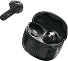 Слушалки JBL Tune Flex 2 (Ghost Black): отворен калъф за зареждане и една слушалка до него