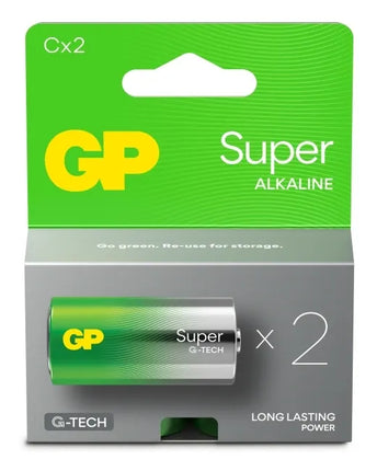 Батерии GP Super Alkaline C (LR14), 1.5V, блистер 2бр.