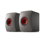 KEF LS50 Wireless II, finisaj Titanium Grey, vedere din față și lateral