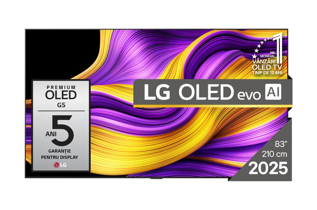 Televizor LG OLED83G51LW, 83 inch, Smart, 4K Ultra HD, 120 Hz, Clasa E (Model 2025)