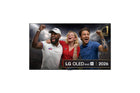 LG OLED evo AI G61LW de 97 inch, model 2026 — vedere frontala cu marcajul LG OLED evo AI 2026 pe ecran