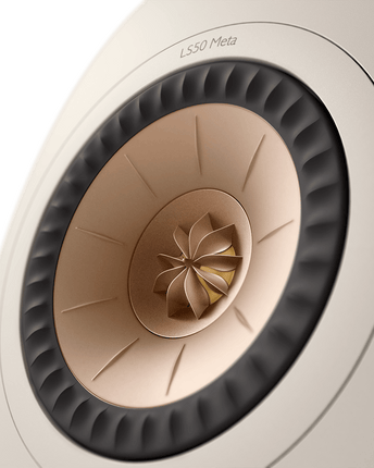 KEF LS50 Meta, finisaj Sand Shell, detaliu driver Uni-Q