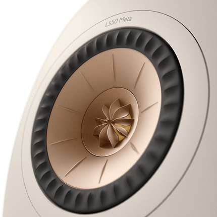 KEF LS50 Meta, finisaj Sand Shell, detaliu driver Uni-Q