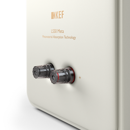 KEF LS50 Meta, finisaj Mineral White, vedere din spate
