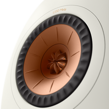 KEF LS50 Meta, finisaj Mineral White, detaliu driver Uni-Q