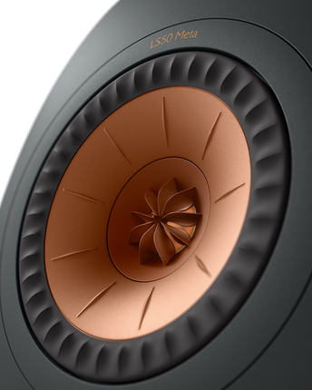 KEF LS50 Meta, finisaj Carbon Black, detaliu driver Uni-Q