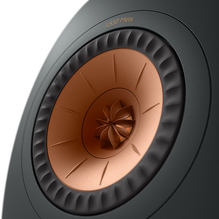 KEF LS50 Meta, finisaj Carbon Black, detaliu driver Uni-Q